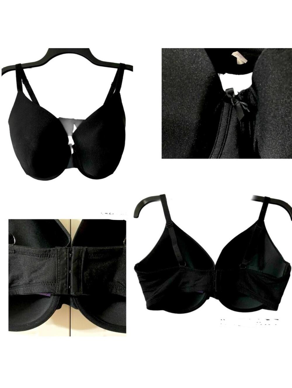 Secret Treasures Black Underwire Unlined Full Coverage Bra | Size 38D ~NEW NWOT